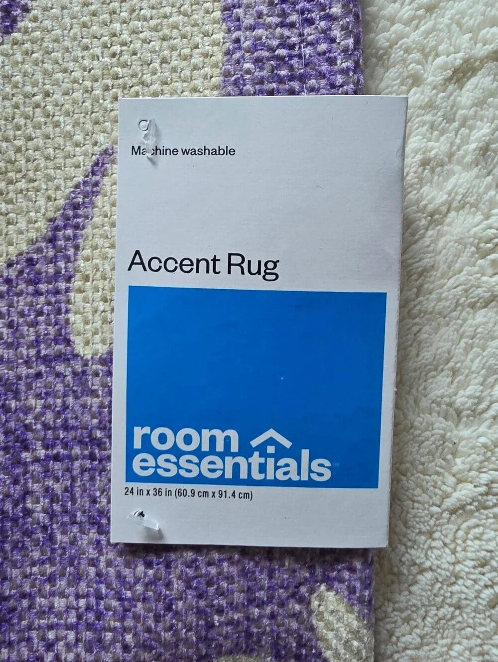 New Room Essentials Easter Bunnies Scatter Leaping Accent Rug Lilac 24